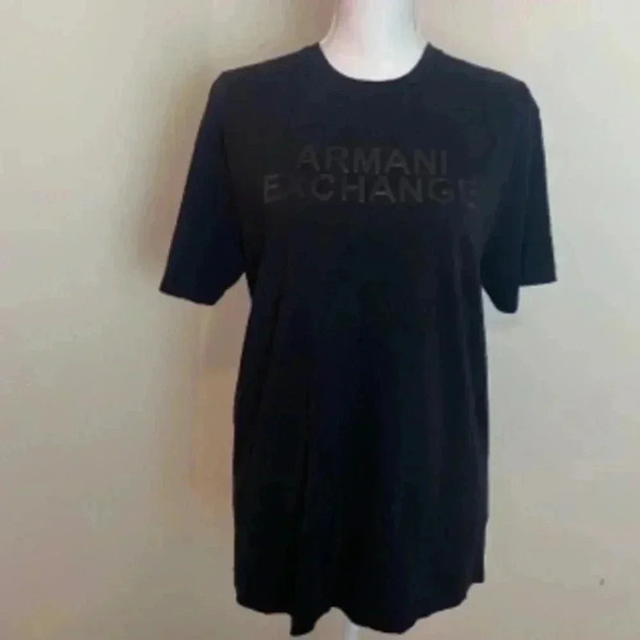 Armani Exchange | Short Sleeve Logo Tee Shirt | Black | Men's Size M - Picture 1 of 3